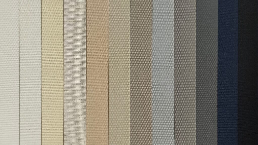 light filtering fabric swatches texture neutral tones
