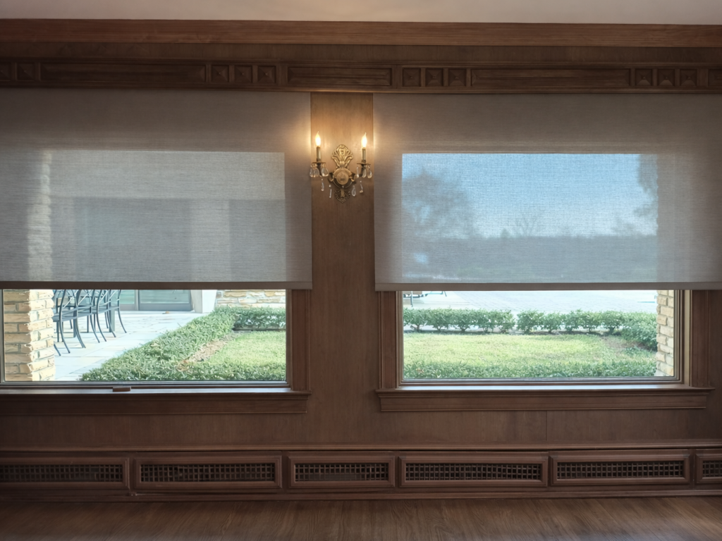 Solar screen roller shade fabric replacement service in NYC