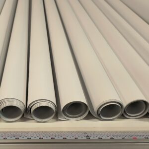 Custom roller shade fabric rolls measured and cut for local replacement service