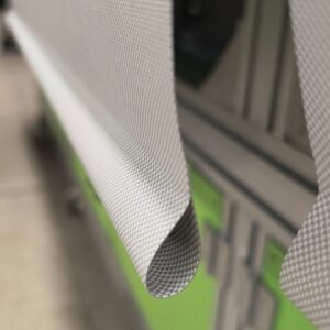 Close‑up of roller shade fabric texture used for custom replacement orders shipped nationwide.