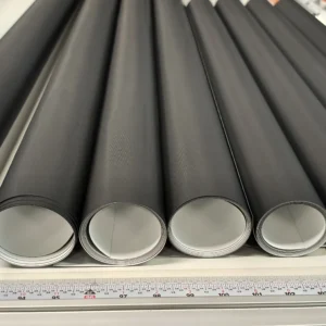 Custom black blackout roller shade replacement fabrics rolled and ready